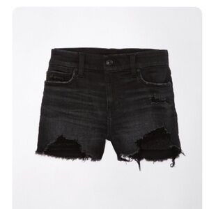 American Eagle Outfitters Black Distressed Shorts